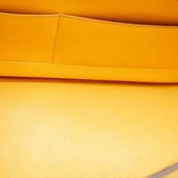 Celine Yellow Leather and Suede Medium Trapeze Top Handle Bag
