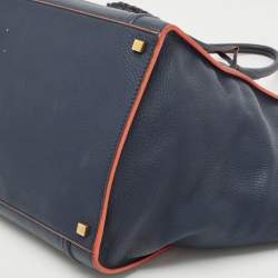 Celine Navy Blue Leather Medium Phantom Luggage Bag