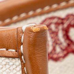Celine Beige/Brown Triomphe Embroidered Canvas Horizontal Cabas
