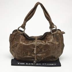 Celine Olive Green Python Bittersweet Hobo