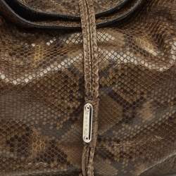 Celine Olive Green Python Bittersweet Hobo