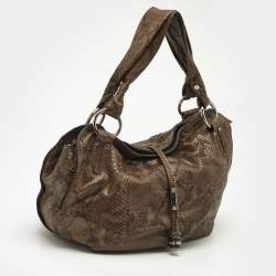 Celine Olive Green Python Bittersweet Hobo