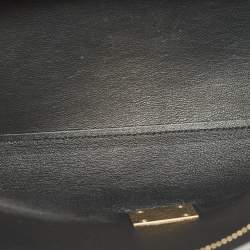 Celine Blue/Black Python, Leather and Suede Medium Trapeze Top Handle Bag