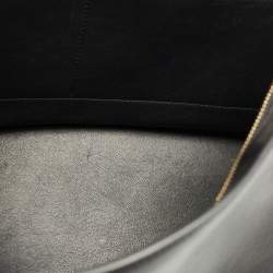 Celine Blue/Black Python, Leather and Suede Medium Trapeze Top Handle Bag