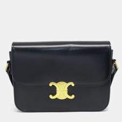 Celine Black Leather Triumph Medium Bag