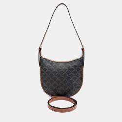 Celine Black Coated Canvas Small Eloise Hobo Bag
