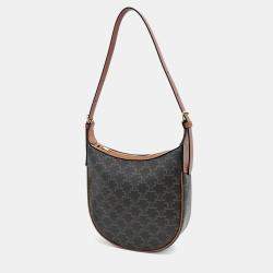 Celine Black Coated Canvas Small Eloise Hobo Bag