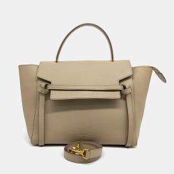 Celine Beige Leather belt bag mini