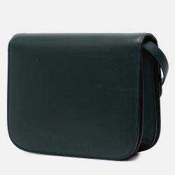 Celine Green Medium Calfskin Classic Box