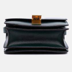 Celine Green Small Calfskin Classic Box