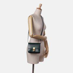 Celine Green Small Calfskin Classic Box