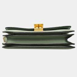 Celine Green Leather Box Bag