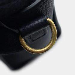 Celine Navy Leather Nano Luggage Shopper Tote