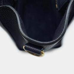 Celine Navy Leather Nano Luggage Shopper Tote