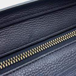 Celine Navy Leather Nano Luggage Shopper Tote