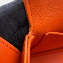 Celine Triomphe Claude Orange Shiny Calfskin Shoulder Bag