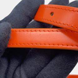 Celine Triomphe Claude Orange Shiny Calfskin Shoulder Bag