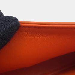 Celine Triomphe Claude Orange Shiny Calfskin Shoulder Bag