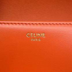 Celine Triomphe Claude Orange Shiny Calfskin Shoulder Bag