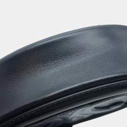 Celine Cuir Triomphe Oval  Black Leather Shoulder Purse