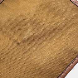Celine Triomphe Falco Medium Tan PVC and Leather Shoulder Bag