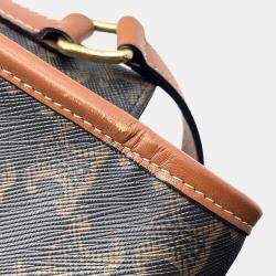 Celine Triomphe Falco Medium Tan PVC and Leather Shoulder Bag