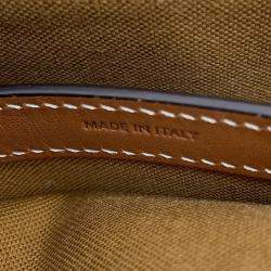 Celine Triomphe Falco Medium Tan PVC and Leather Shoulder Bag