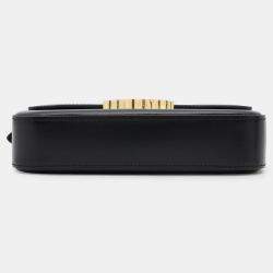 Celine Triomphe One Black Leather Shoulder Bag