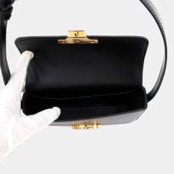 Celine Triomphe One Black Leather Shoulder Bag