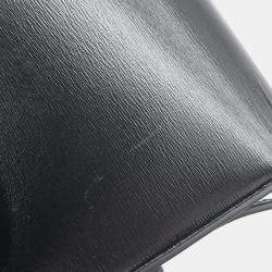 Celine Triomphe One Black Leather Shoulder Bag