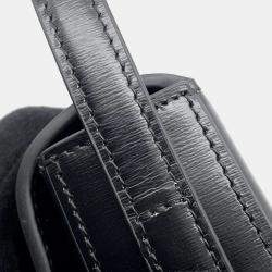 Celine Triomphe One Black Leather Shoulder Bag