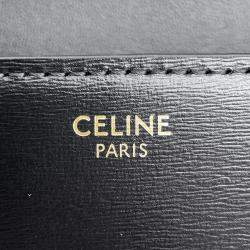 Celine Triomphe One Black Leather Shoulder Bag