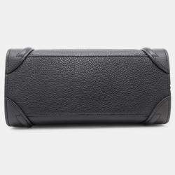 Celine Black Leather Nano Luggage Shopper Tote