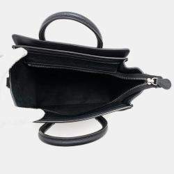 Celine Black Leather Nano Luggage Shopper Tote