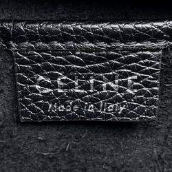 Celine Black Leather Nano Luggage Shopper Tote