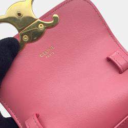 Celine Triomphe Mini Claude Pink Leather Shoulder Bag