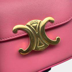 Celine Triomphe Mini Claude Pink Leather Shoulder Bag