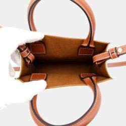 Celine Triomphe Vertical Cabas White Pvc Leather Size Mini
