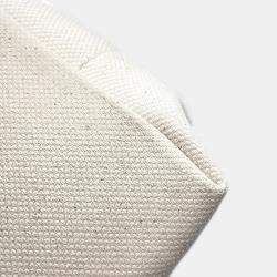 Celine Horizontal Cabas White/Brown Canvas Leather
