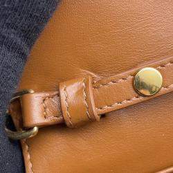 Celine Triomphe Chain shoulder Bag Brown Pvc Leather