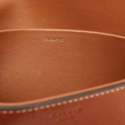 Celine Brown Leather Triomphe Claude Shoulder Bag