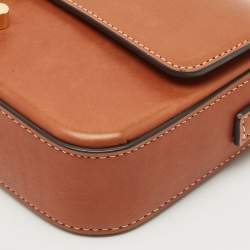 Celine Brown Leather Triomphe Claude Shoulder Bag