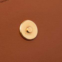Celine Brown Smooth Calfskin Tabou Clutch on Strap