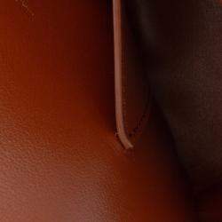 Celine Brown Smooth Calfskin Tabou Clutch on Strap