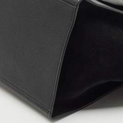 Celine Black Leather and Suede Medium Trapeze Top Handle Bag