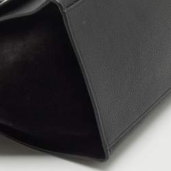Celine Black Leather and Suede Medium Trapeze Top Handle Bag