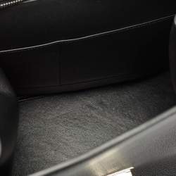 Celine Black Leather and Suede Medium Trapeze Top Handle Bag
