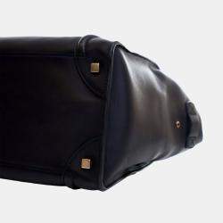 Celine Black Mini Calfskin Luggage Tote