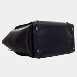 Celine Black Mini Calfskin Luggage Tote