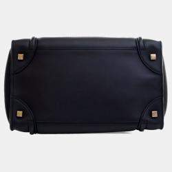 Celine Black Mini Calfskin Luggage Tote